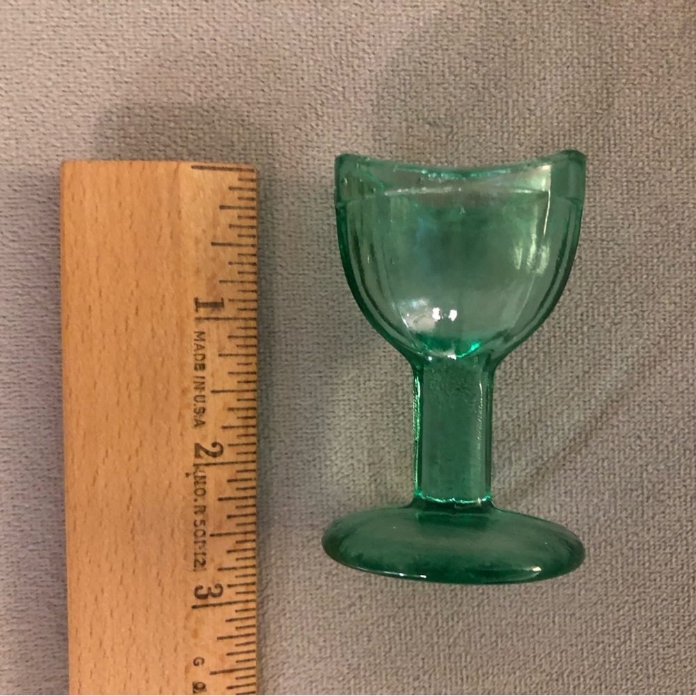 Vintage Green Glass Eye Cup